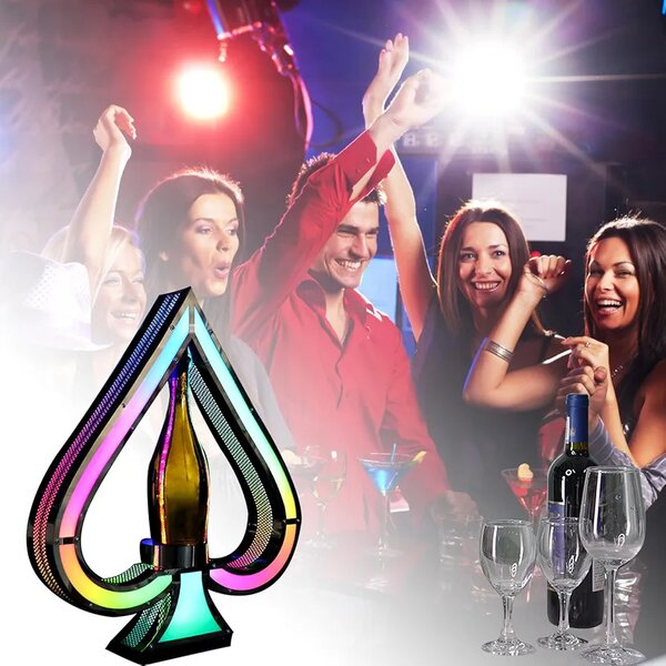 Support LED bouteille club