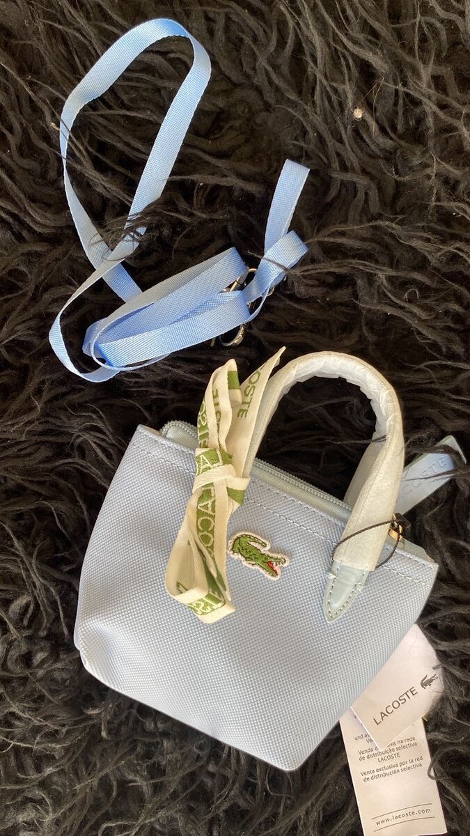 Sac bandoulière bleu Lacoste