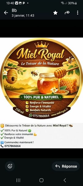 Miel Royal 100% Pur Naturel