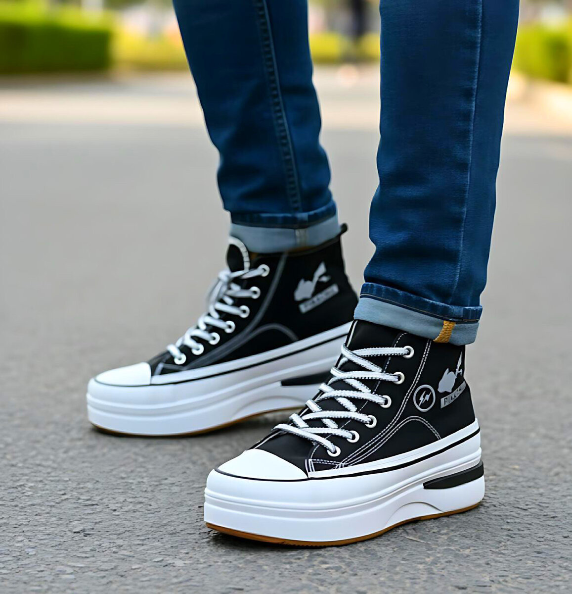 Baskets montantes à plateforme