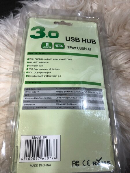 Hub USB 3.0 7 Ports Rapide