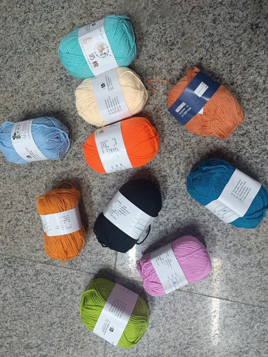 Fil de coton à tricoter