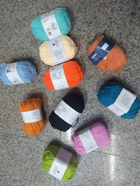 Fil de coton à tricoter