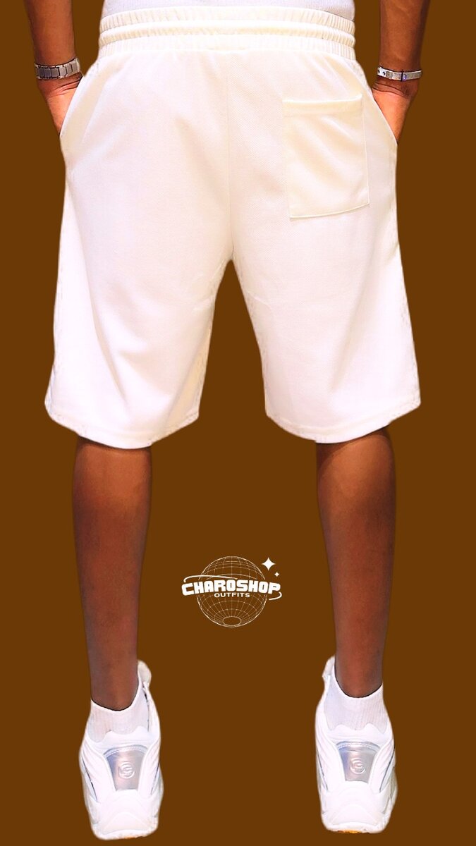 Shorts de sport blanc motifs