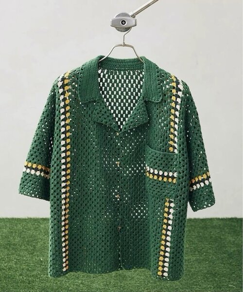 Crochet granny square shirt