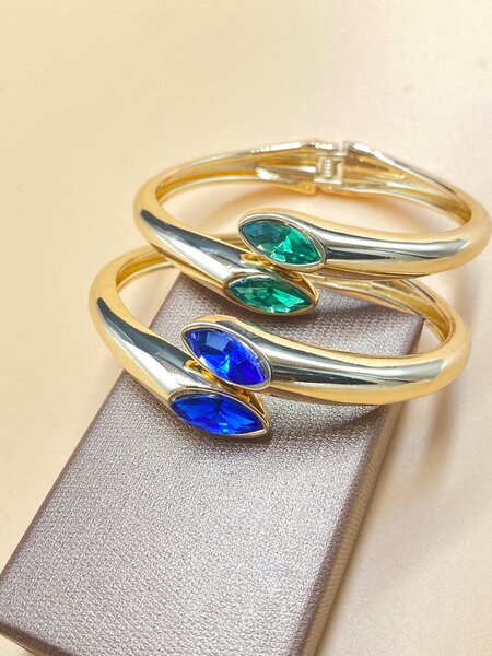 Bracelet doré en cristal coloré