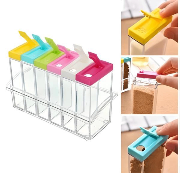 6 PCs Spices Jar Set (DC Free)