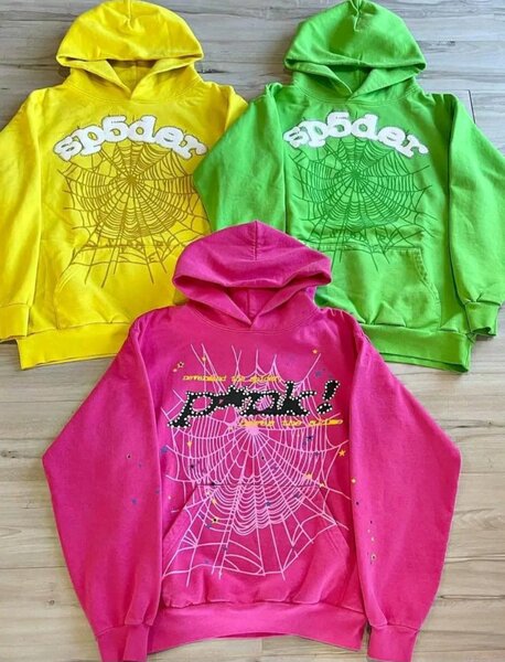 Sweat à capuche Spider fluo