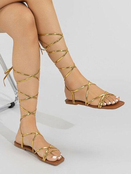 Sandales à lacets élégantes
