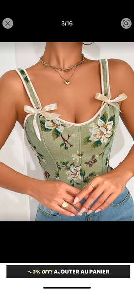 Corset fleuri chic