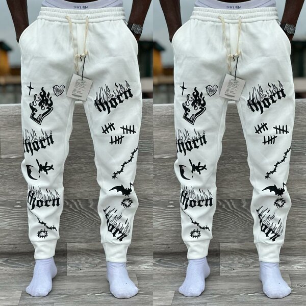 Pantalon Sweat Blanc Homme