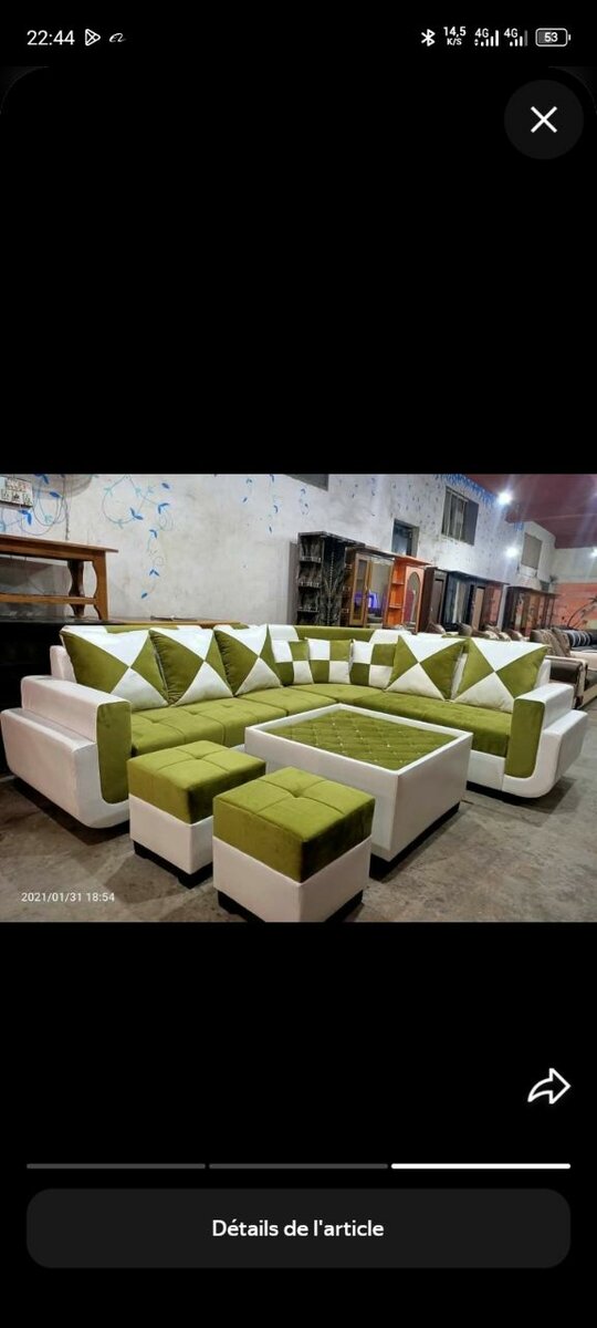 Canapé d'angle moderne