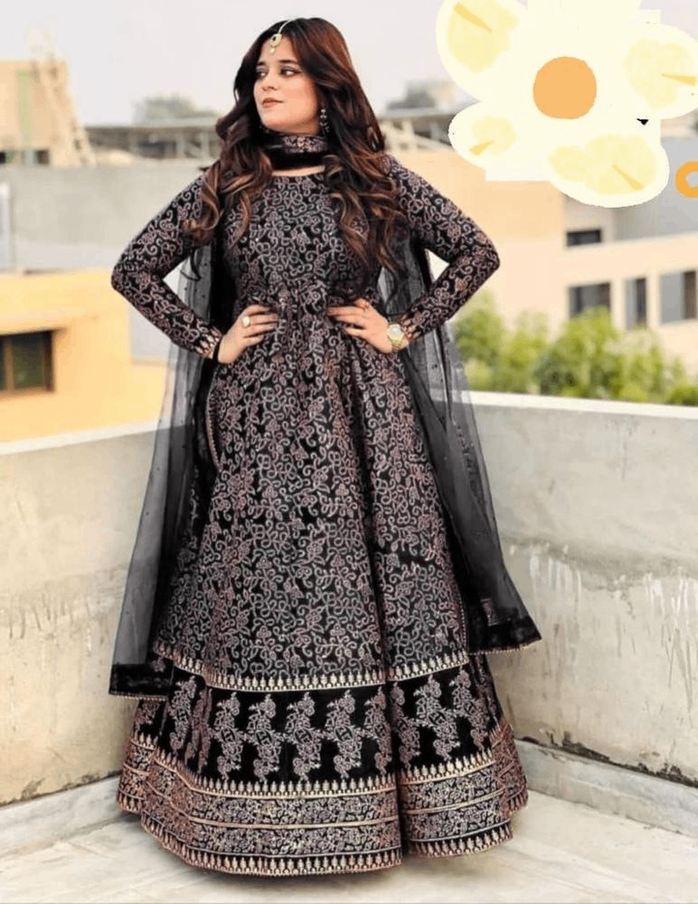 3 PCs Women's stitched Katan slik Screen printed maxi