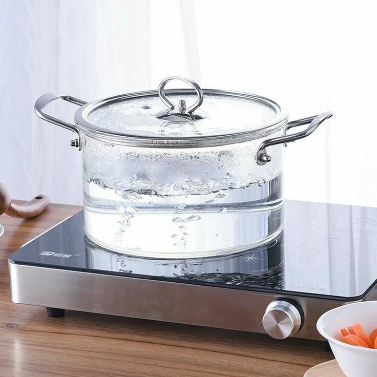 Glass cooking pot