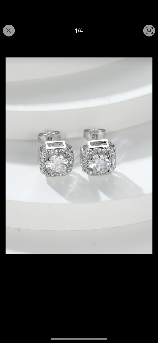 Boucles d'oreilles en argent brillantes