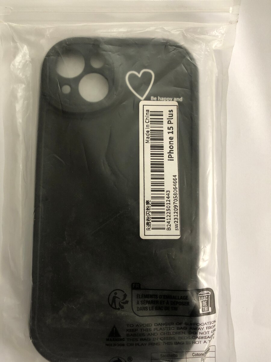 Coque iPhone 15 Plus Noire