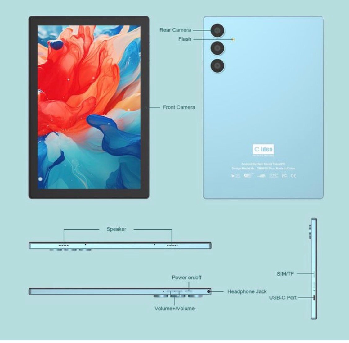 Tablette Android 1TB 8GB