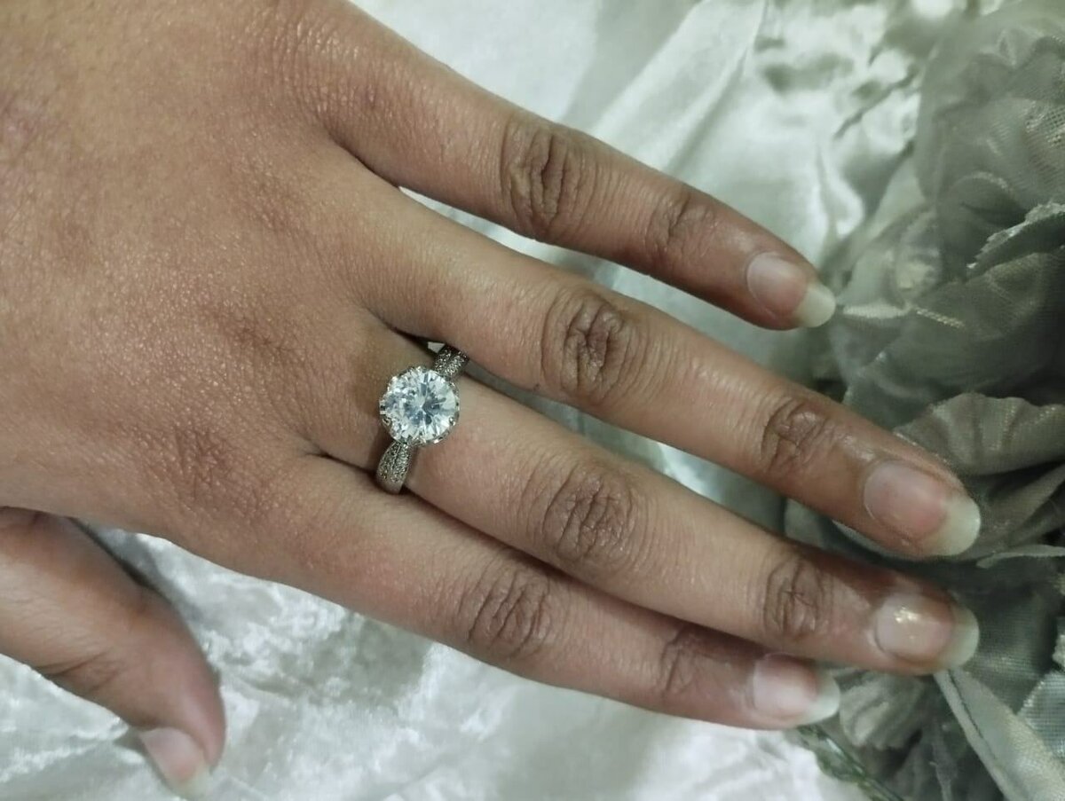 Luxury Round Cut Cubic Zirconia Ring Jewelry Gift