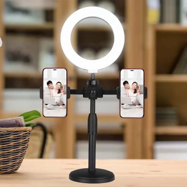 Dual Phone Ring Light Stand