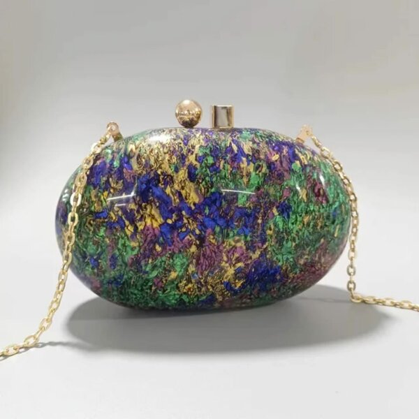 Clutch élégant multicolore