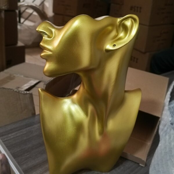 Buste Présentoir Bijoux Doré