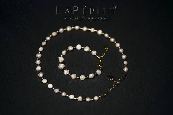 Collier perles Acier Inoxydabl