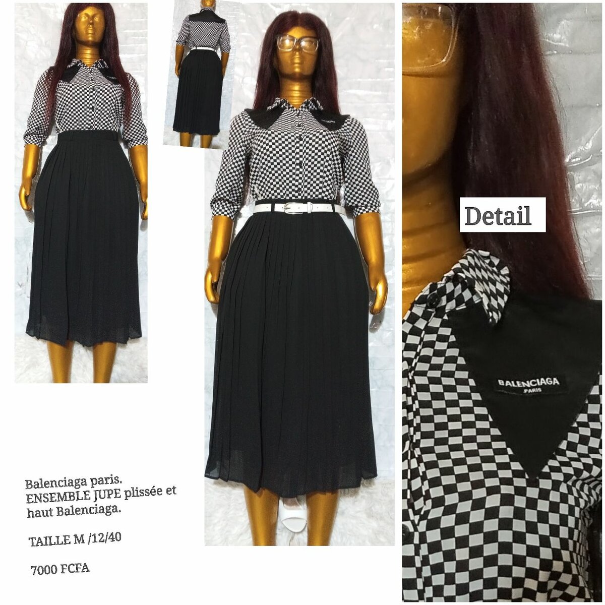 Ensemble jupe et chemise chic