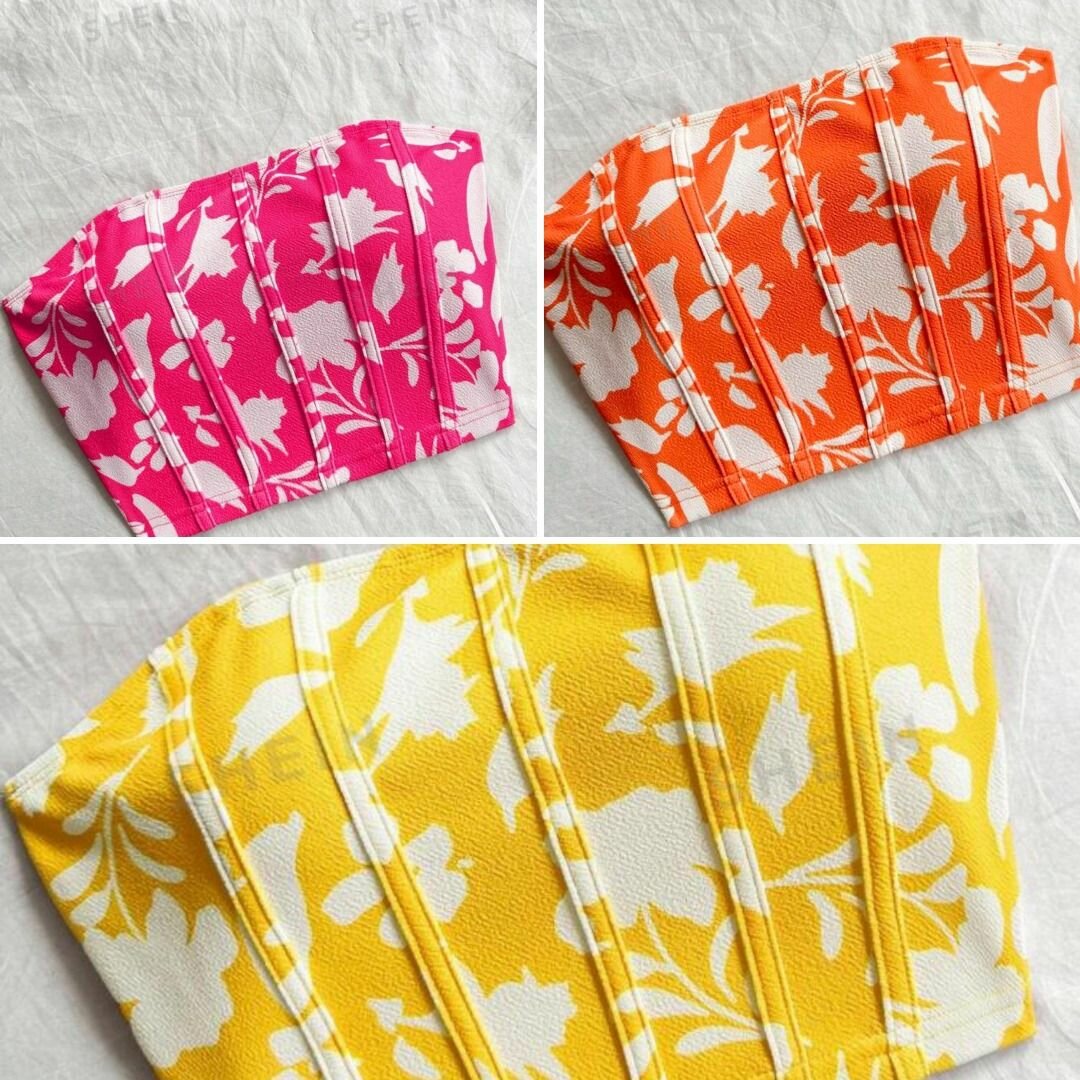 Bustier fleuri femme