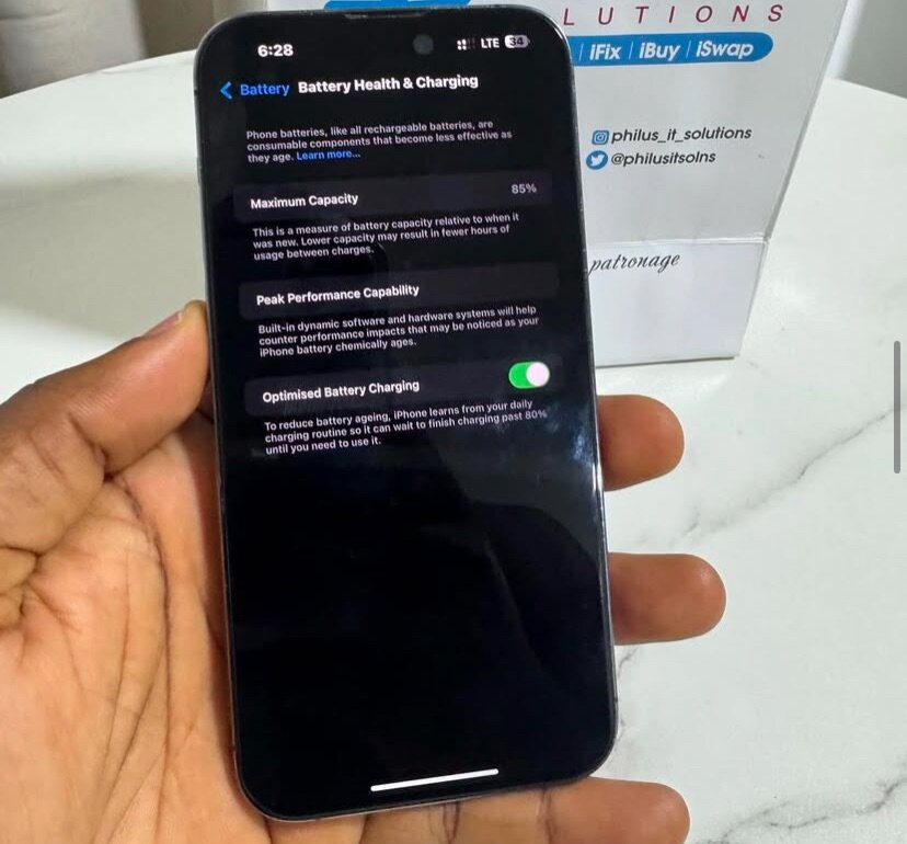 Used iPhone 14 Pro Max 256GB eSIM - Factory Unlocked Battery