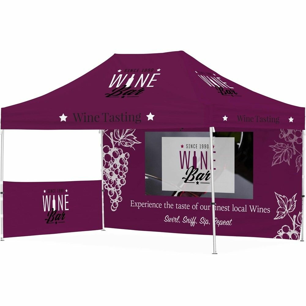 Ovation Sublimated Gazebo 4.5m X 3m - 1 Short Half-Wall Skin