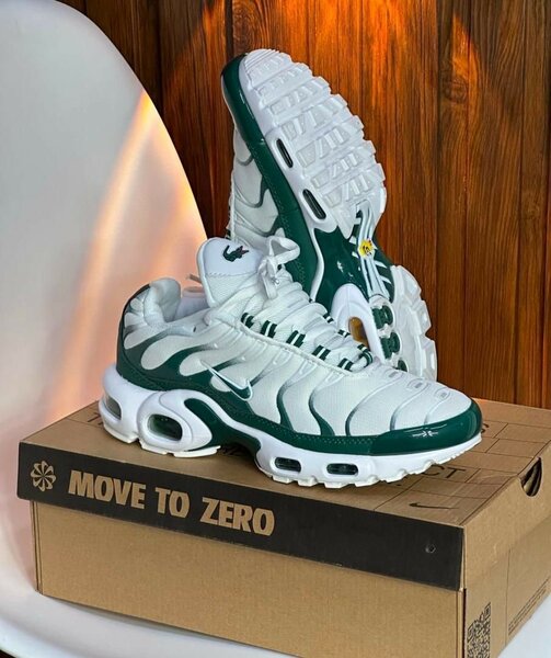 Baskets Air Max Blanches et Vertes