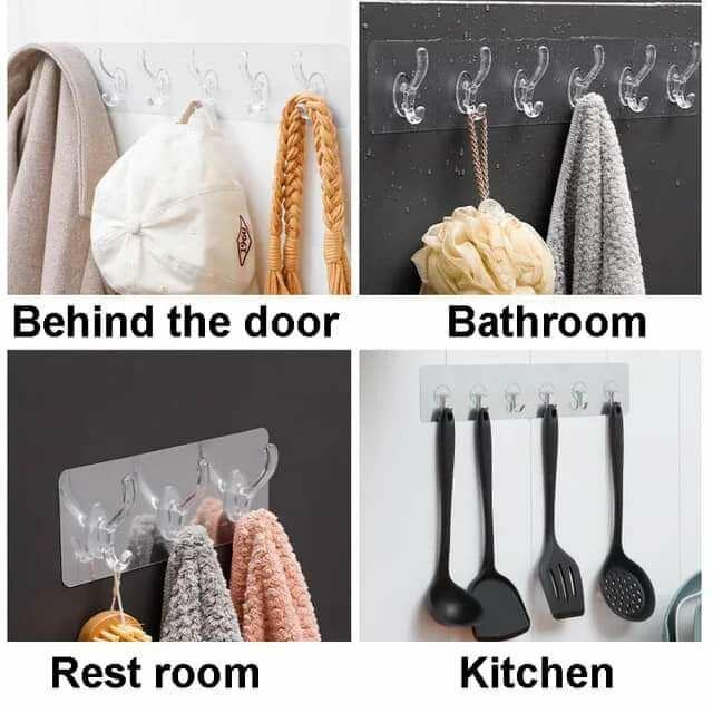 Crochets Muraux Transparents