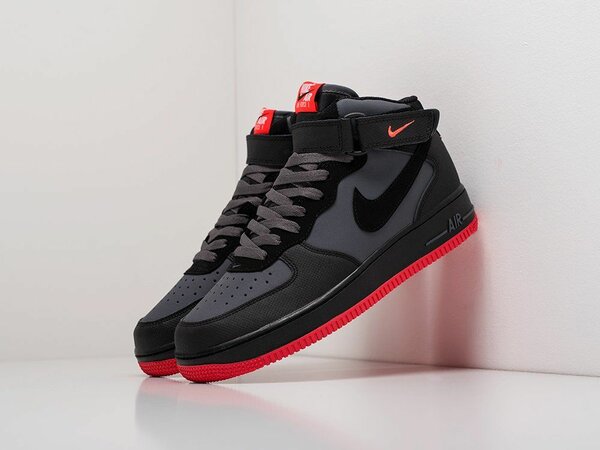 Nike Air Force 1 Mid Noir Rouge