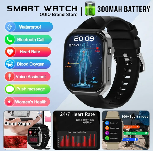 Medical Grade Smart Watch, BT Call, Health Care, IOS/Android