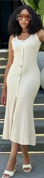 Freesize Knitted Dress white