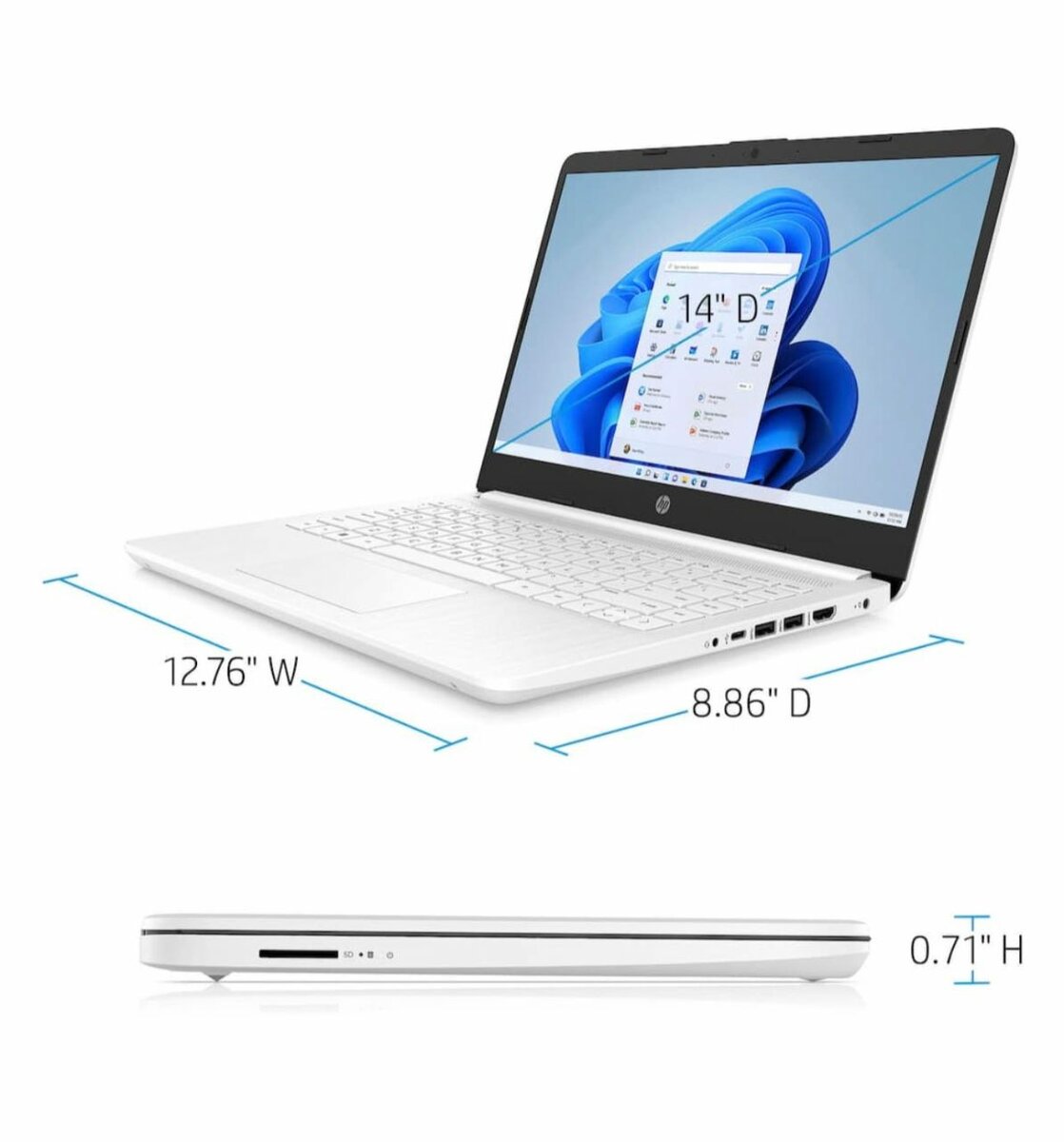 14 inches HP laptop