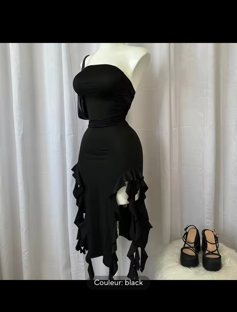 Robe élégante à volants