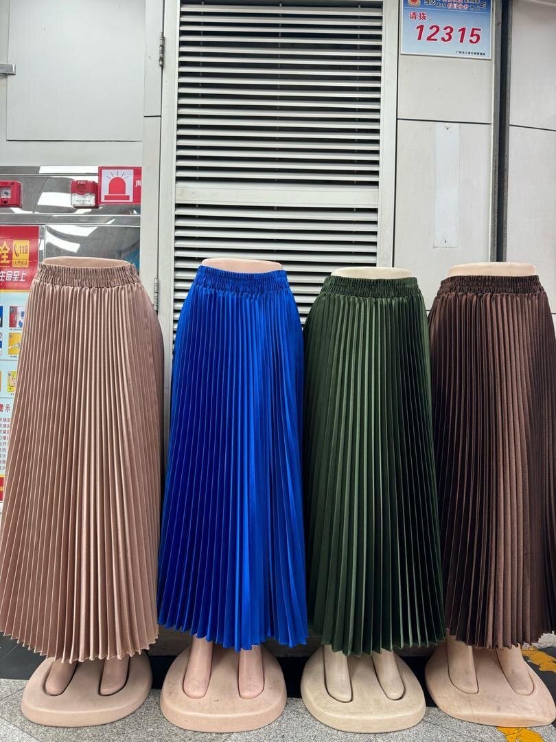 Jupe plissée longue élégante