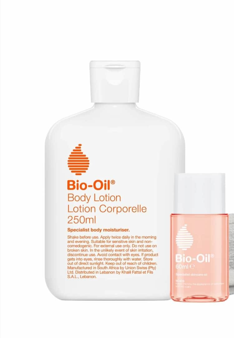 Bio-Oil body lotion and oil