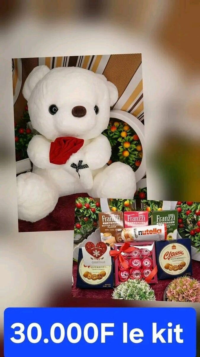 Ours en peluche géant avec chocolat