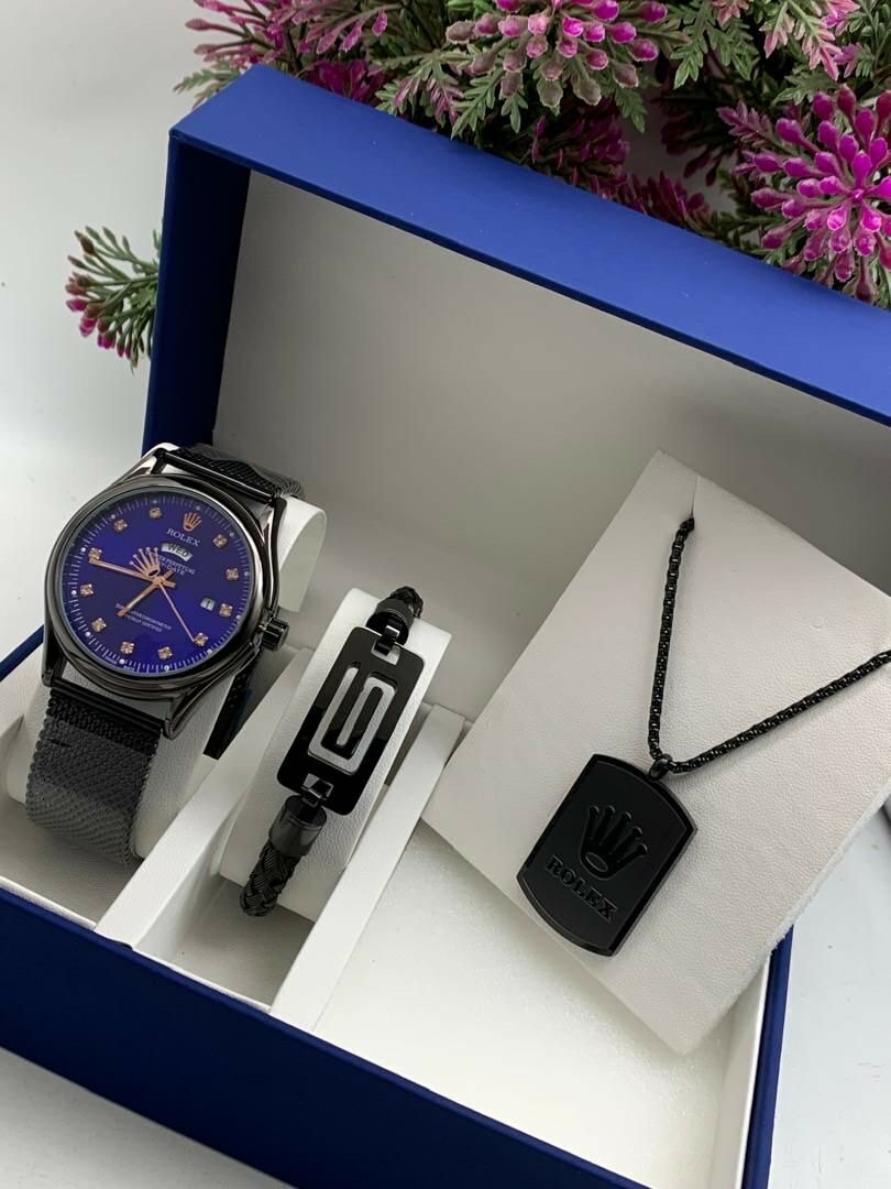 Men watch and Necklace with bracelet