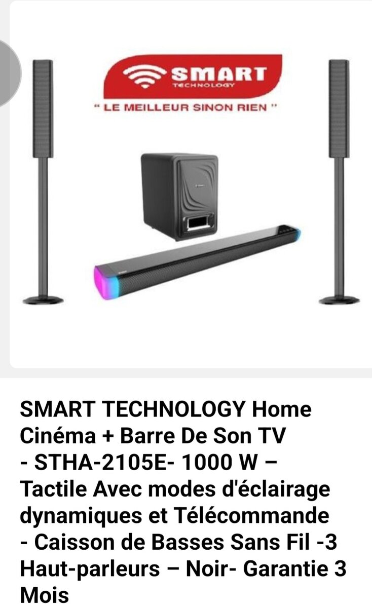 Barre de Son SMART 1000W