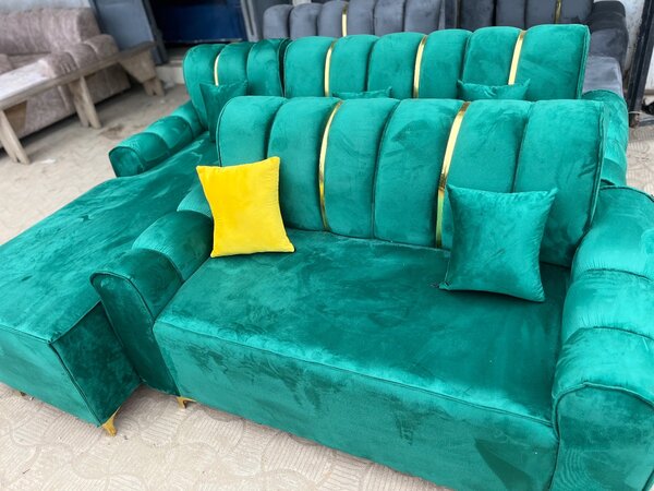 Canapé d'angle en velours