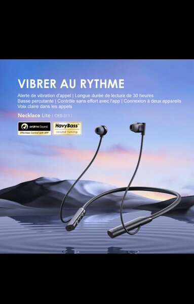 Écouteurs Bluetooth Neckband