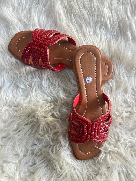 Sandales élégantes strass femme