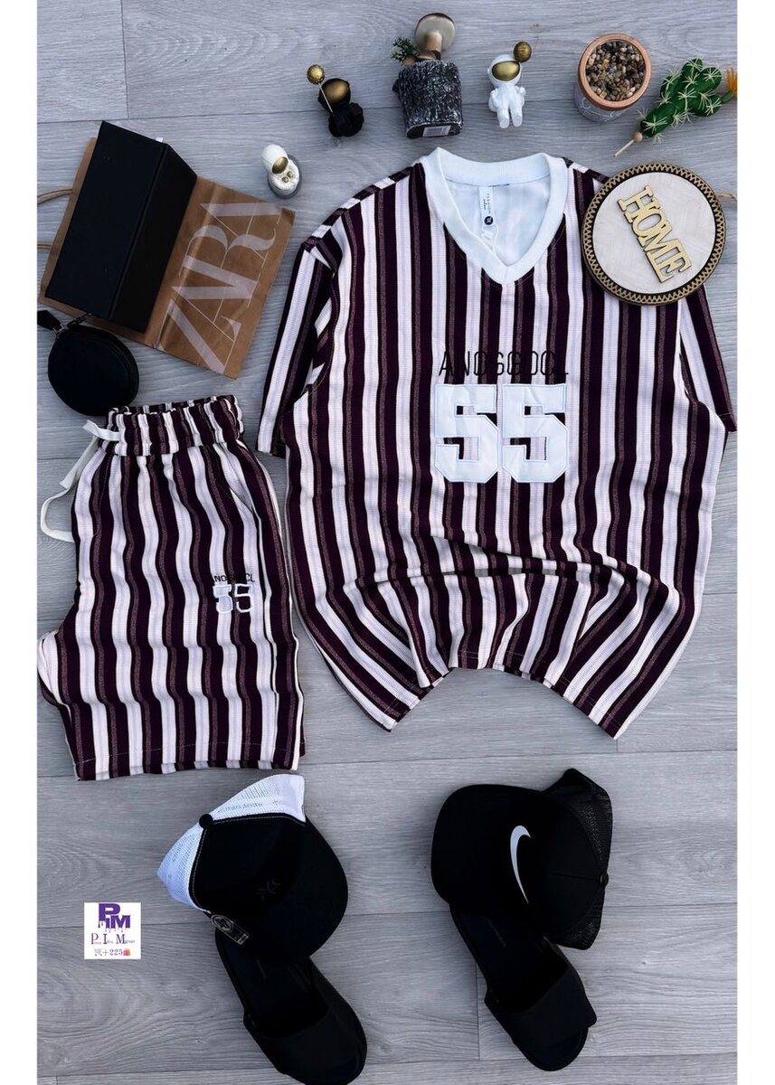 Ensemble décontracté rayé