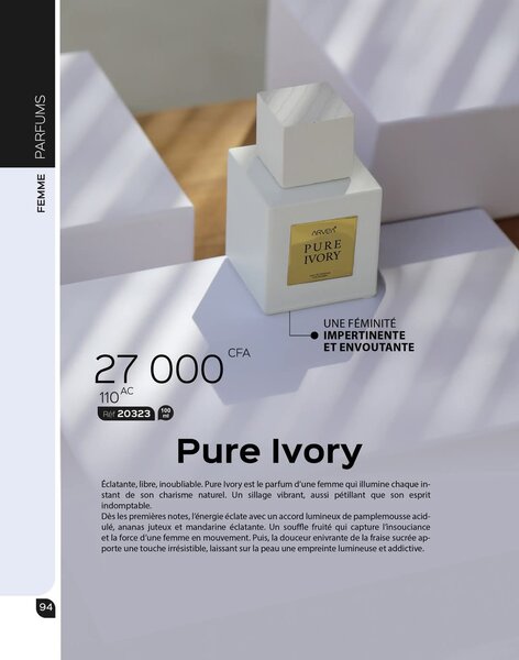 Parfum Pure Ivory Femme