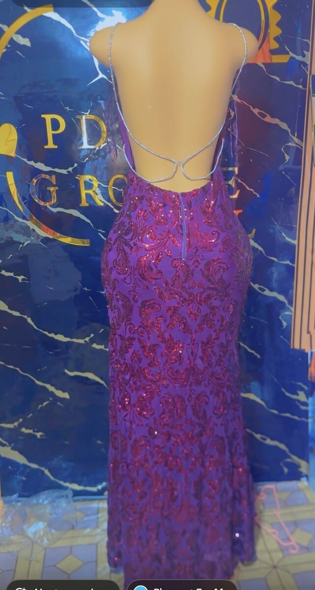 Robe soirée dos nu pailletée