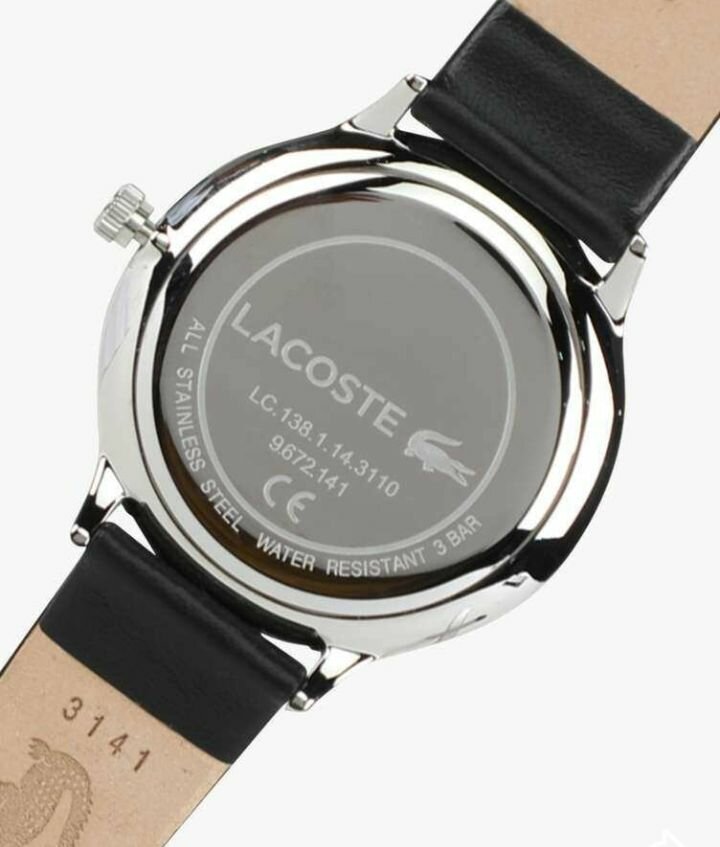 Montre bracelet cuir noir