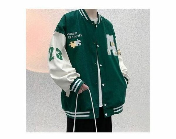 Blouson varsity vert
